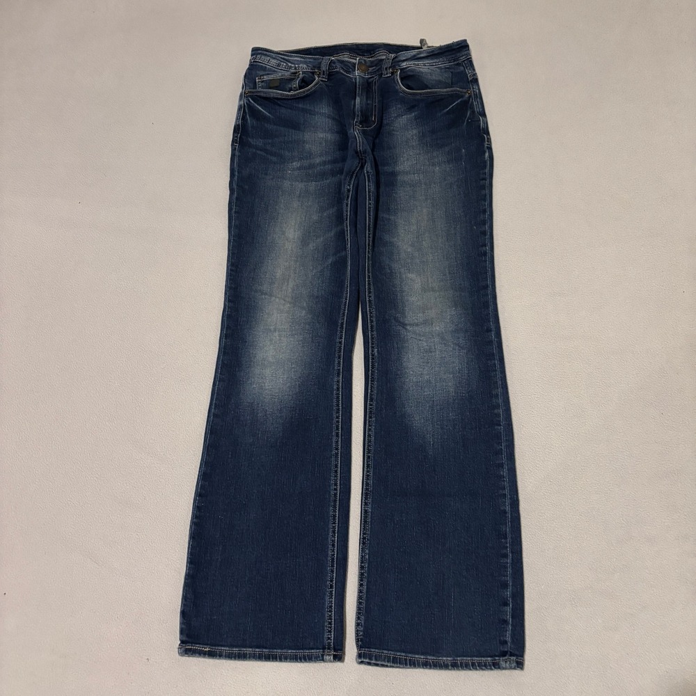 Buffalo David Bitton King-X Slim Bootcut Jeans Mens 32x32 Dark Wash Denim